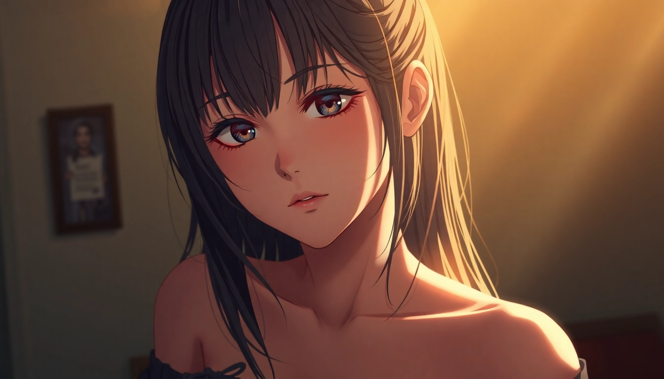 Close-up of a detailed NSFW image generated by an advanced nsfw image generator, showcasing realistic textures and emotional expression.